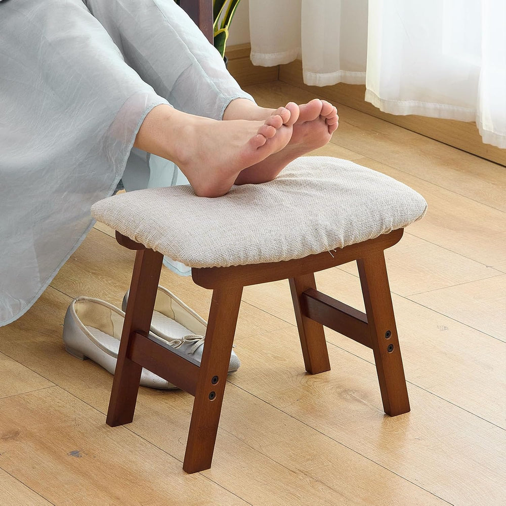 Foot Stool,Under Desk Foot Rest Ottoman, Washable Stool for Office, Living Ro...