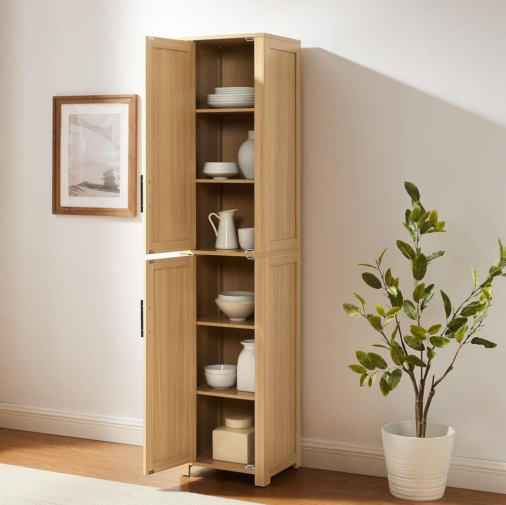 Crosley Furniture Savannah Linen Storage Cabinet, Laundry Room, Bathroom Orga...