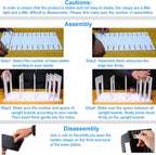 Adjustable Vertical File Sorter Sturdy Plastic Expandable Upright File Holder, Desktop Binder Organizer, School Office Organization Bookshelf Divider, Assemble Easily Endlessly, Black