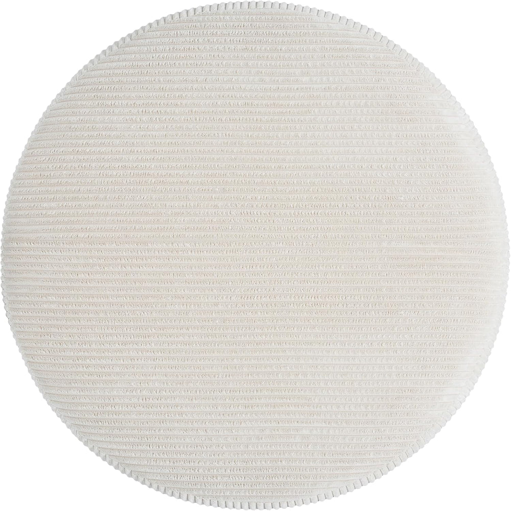 Merax 30.25" Modern Upholstered Round Corduroy Ottoman, Multifunctional ...
