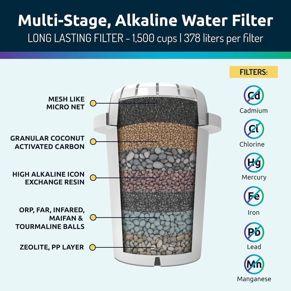 Invigorated Water PH001 Alkaline Water Filter Replacement, White