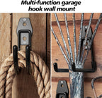 30 Pack Heavy Duty Garage Hooks,Solid Steel Wall Mount Hangers,with Anti-Slip Coating,for Hanging and Organising Ladder,Bike,Ropes,Broom,Garden,Yard and Power Tools