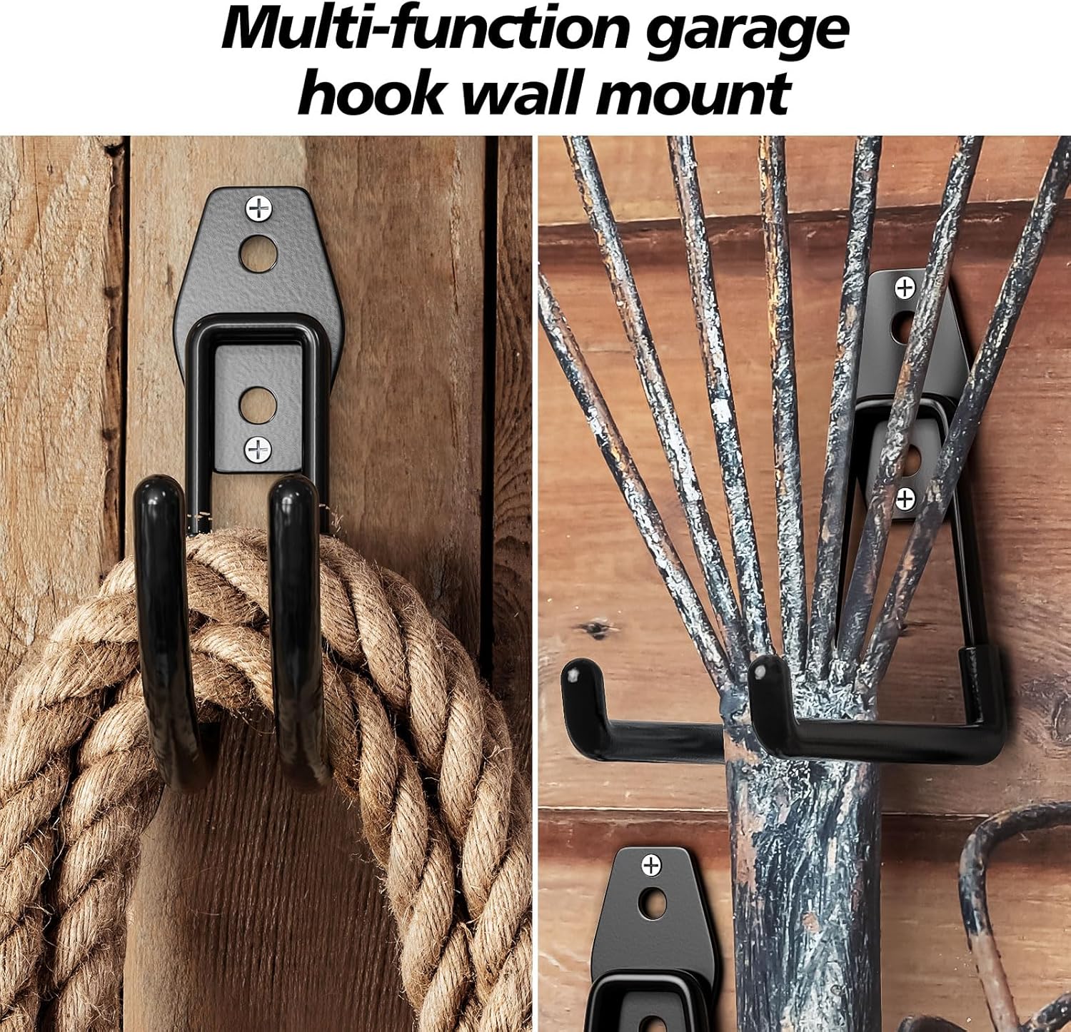 30 Pack Heavy Duty Garage Hooks,Solid Steel Wall Mount Hangers,with Anti-Slip Coating,for Hanging and Organising Ladder,Bike,Ropes,Broom,Garden,Yard and Power Tools