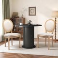 SoarFlash Kitchen Table and Chairs for 2, 31.5" Dining Table Set for 2 with Upholstered Chairs, 3 Piece Kitchen Table Set with Storage Shelf for Small Space, Apartment