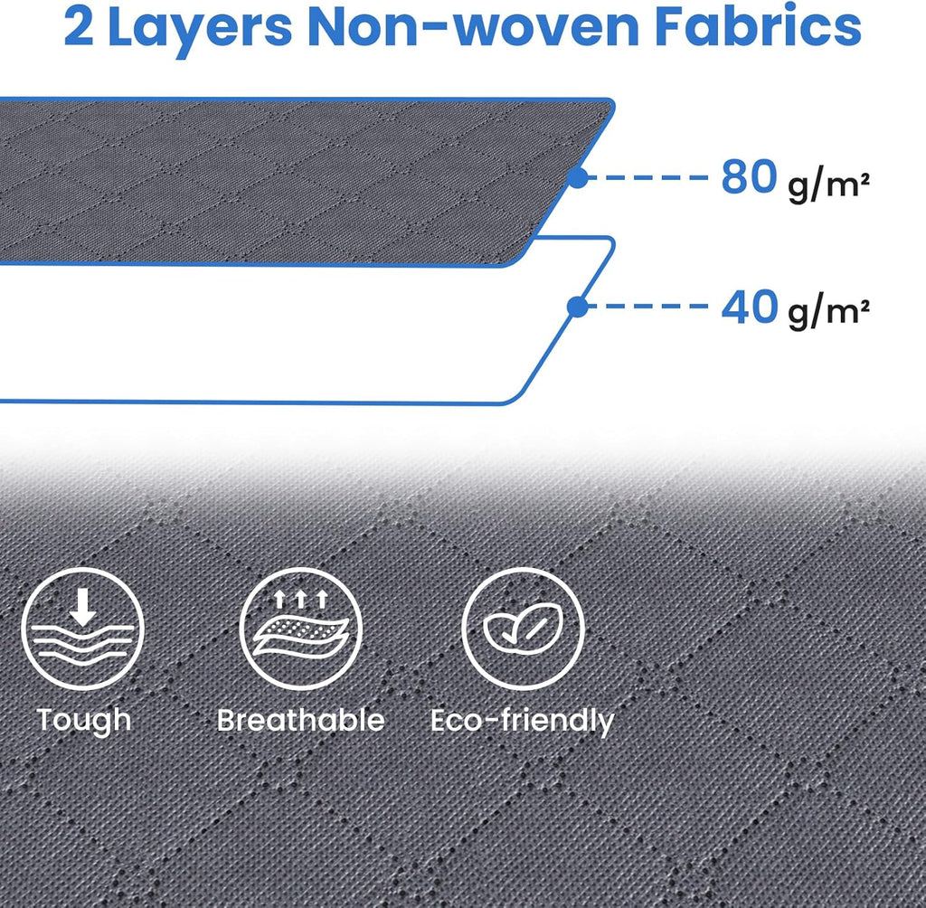 Fab totes Storage Bags,Clothes Blanket Storage Bins Foldable Closet Organizers with Reinforced Handle for Home Dorm Storage and Organization,Fabric Bags for Organizing Sheets,Clothing (Grey,10 Pack)