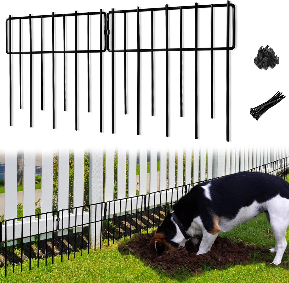 Animal Barrier Fence, 19 Pcs 12In(H) x 20.5Ft(L) Upgrade 1.26 in Gap Decorati...