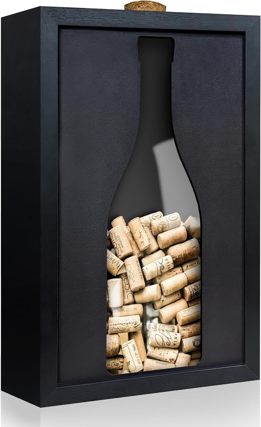 flinelife Wooden Wine Cork Holder, 13x8, Wine Cork Collector Shadow Box - Per...