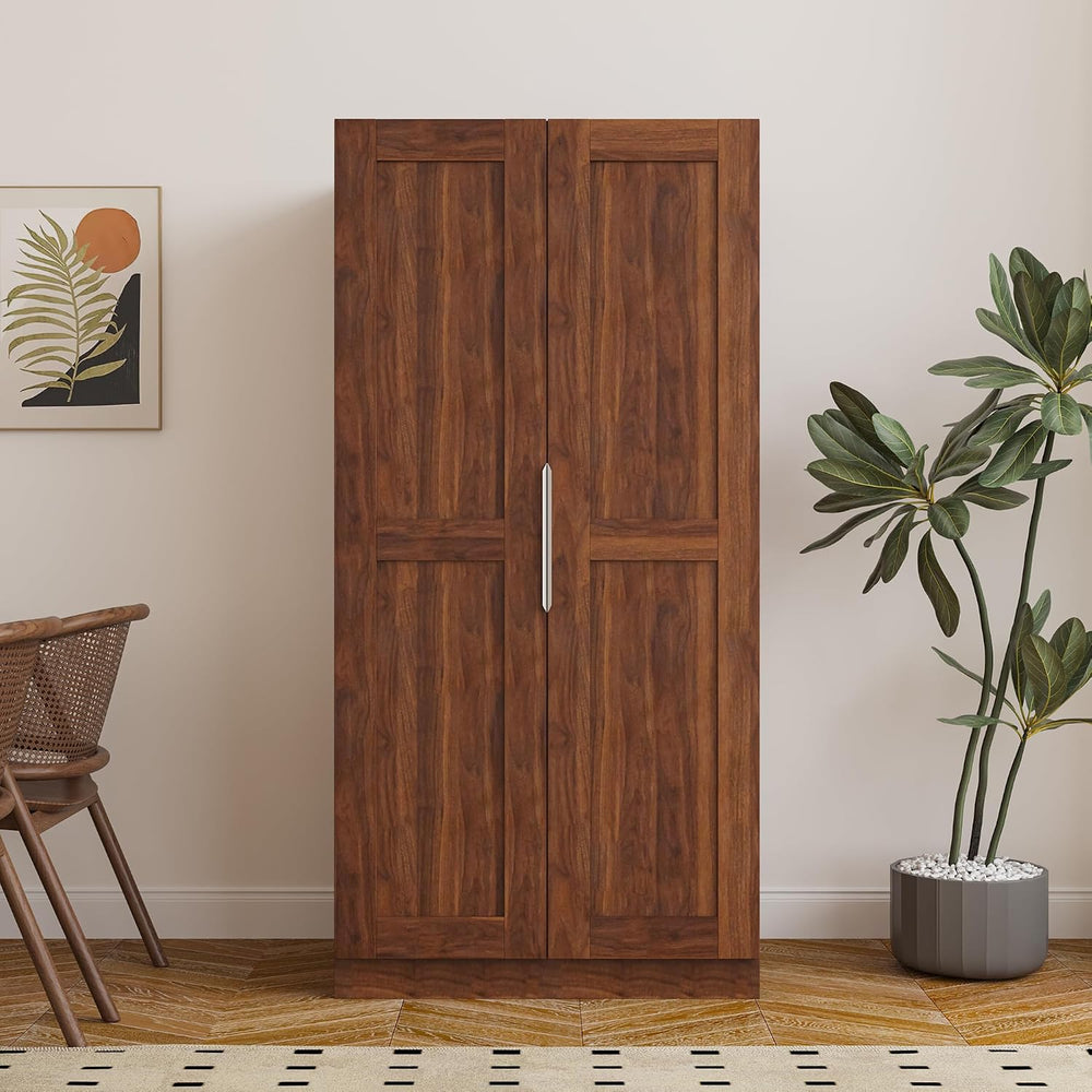 62.9" Kitchen Pantry Cabinet, Freestanding Storage Cabinet with Doors an...