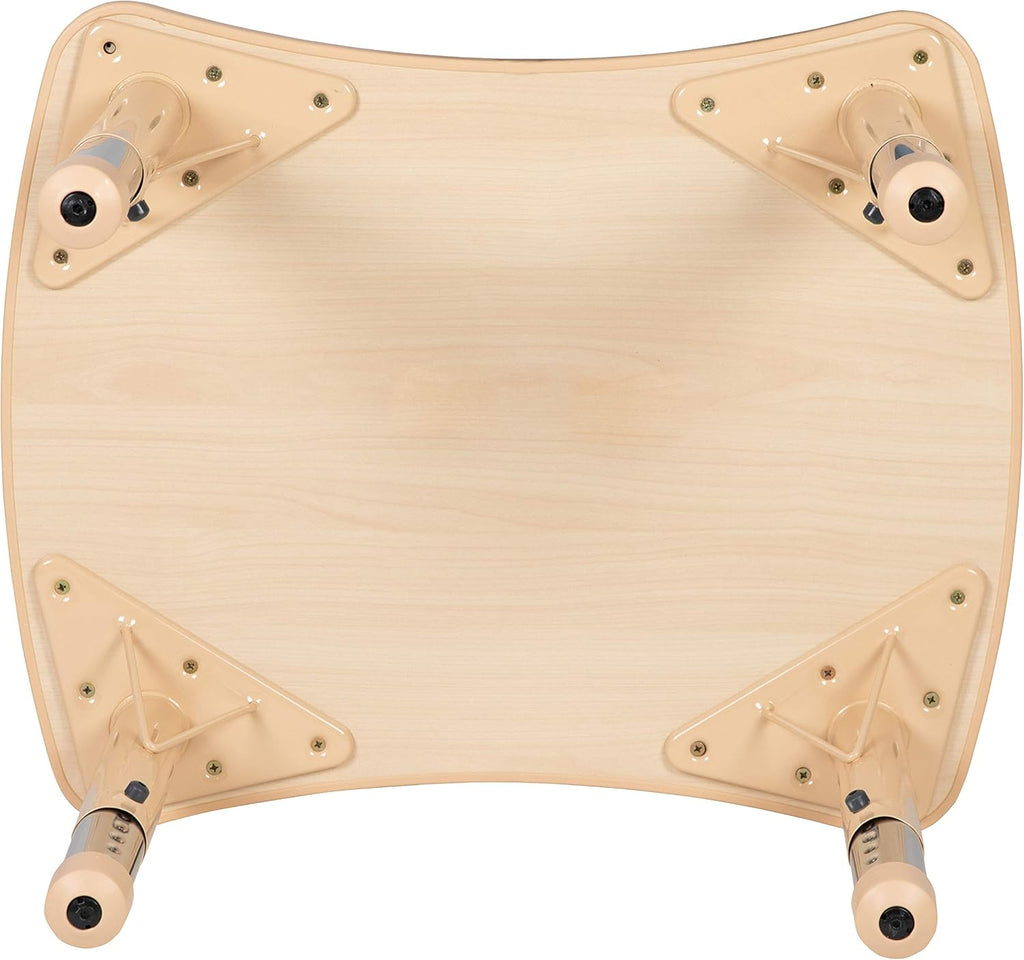Flash Furniture Wren 21.875"W x 26.625"L Rectangular Natural Plastic Height Adjustable Activity Table
