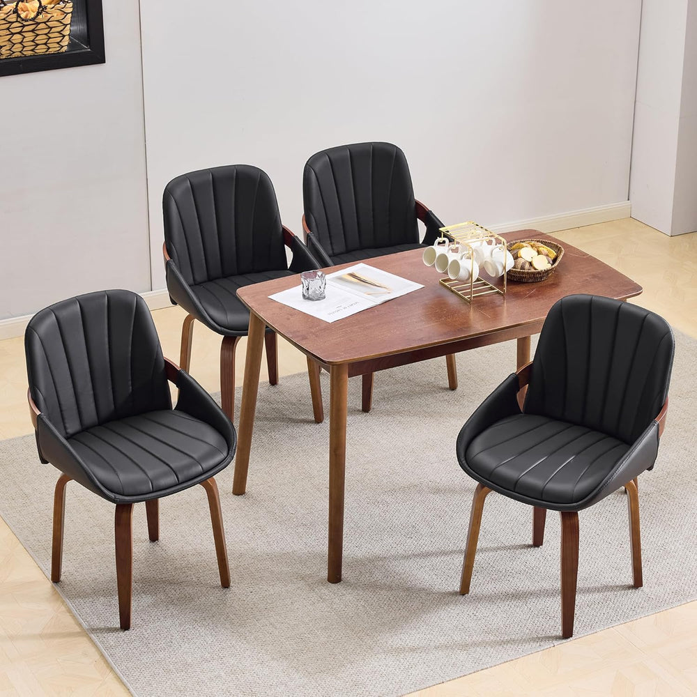 Swivel Dining Chairs Set of 4, Mid Century Modern Swivel Dining Chairs with A...