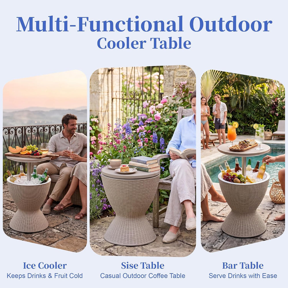 Cooler Tables, 10 Gallon Cooler Bar Tables, Keeps Cold 12H