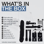 StoreYourBoard Ladder Storage Ceiling Pulley System, Garage Mount Hoist, Heavy Duty Hanging Organizer Holds 150 lbs