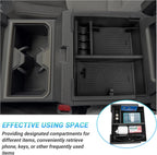 Center Console Organizer Compatible with 2025-2026 Toyota 4Runner (6th Gen) Interior Accessories, Armrest Storage Box Glove Organizer Tray Insert with Coin and Sunglasses Holder
