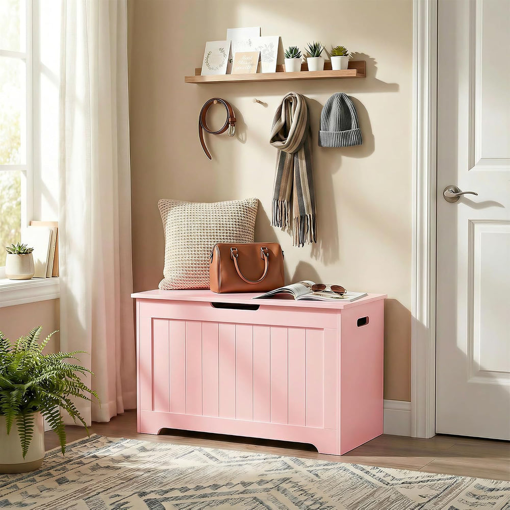 JungleA 30'' Box Storage Chest Trunk, Wooden Storage Bench Organizer ...