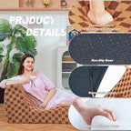 Bean Bag Chair for Adults, Folding Sofa Bed, Convertible Sleeper Lounge Chair, Full Foam Filling Comfy Floor Sofa, Folding Chair Bed for Living Room、Bedroom and Office (Brown)