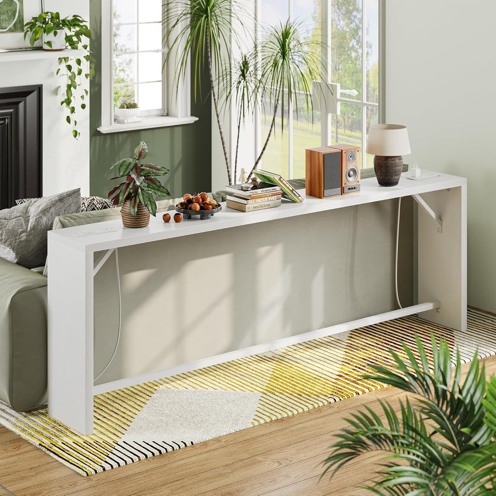 TIQLAB Sofa Table, 79''L x 9.1''W (1.2'' Thickness) L...
