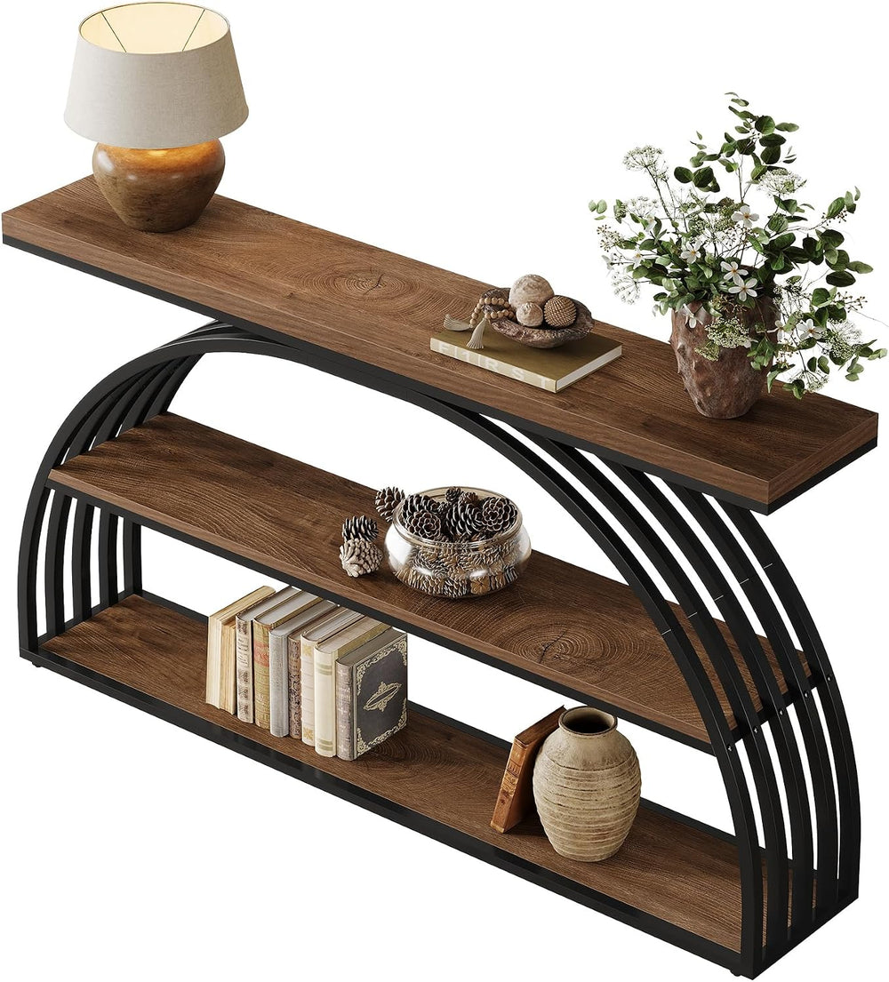 Tribesigns 63-Inch Console Table for Entryway, Farmhouse Entryway Table with ...