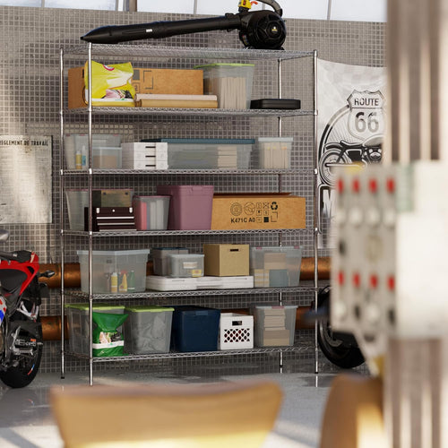 24" Deep x 72" Wide x 96" Height Wire Shelving Kit | 6-Tier | NSF Commercial Storage Rack Unit