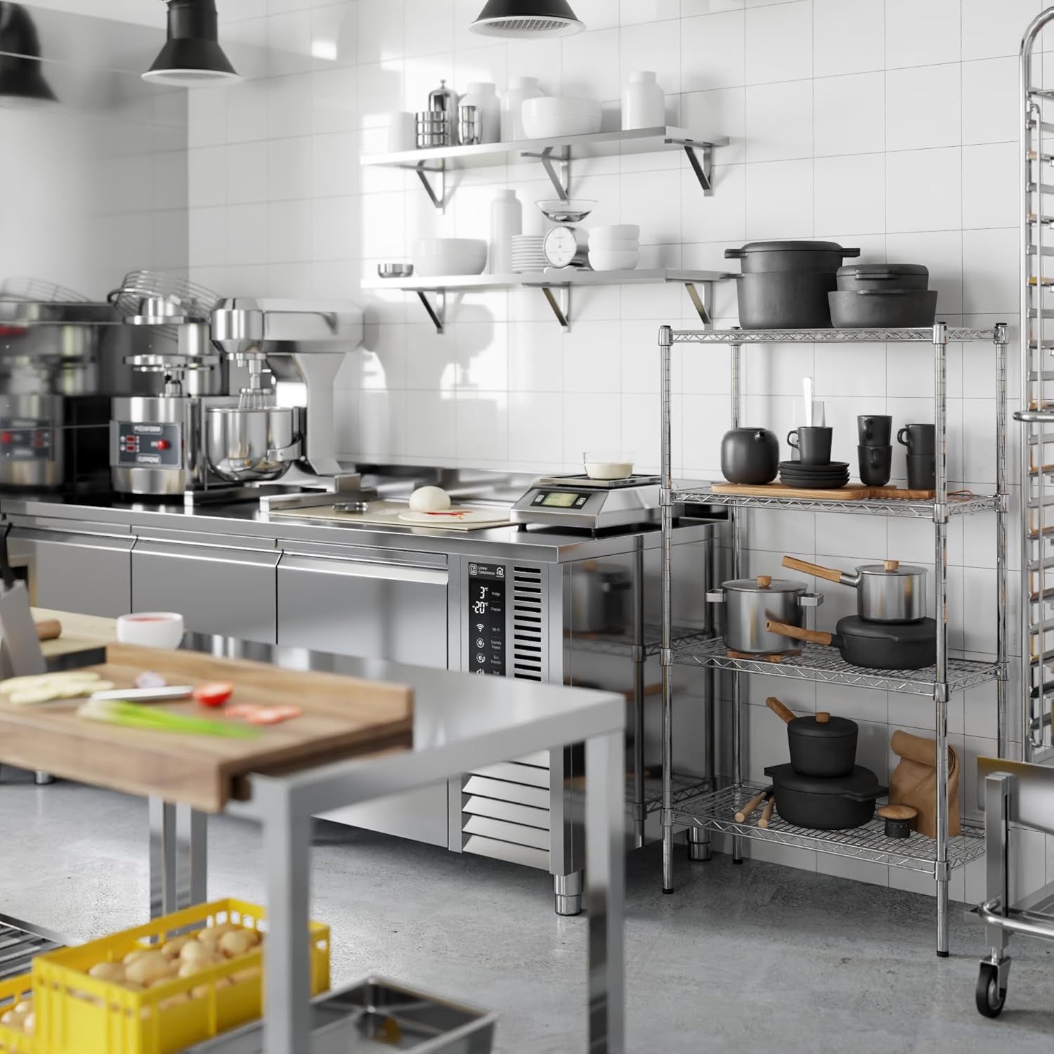 14" Deep x 30" Wide x 54" Height Wire Shelving Kit | 4-Tier | NSF Commercial Storage Rack Unit