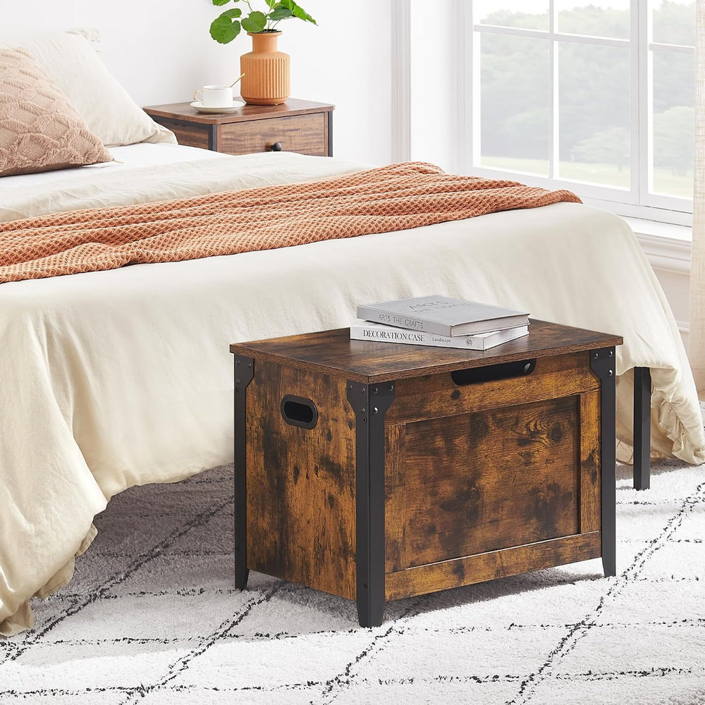 GAOMON 23.6" Storage Chest, Storage Bench with Safety Hinge | Farmhouse ...