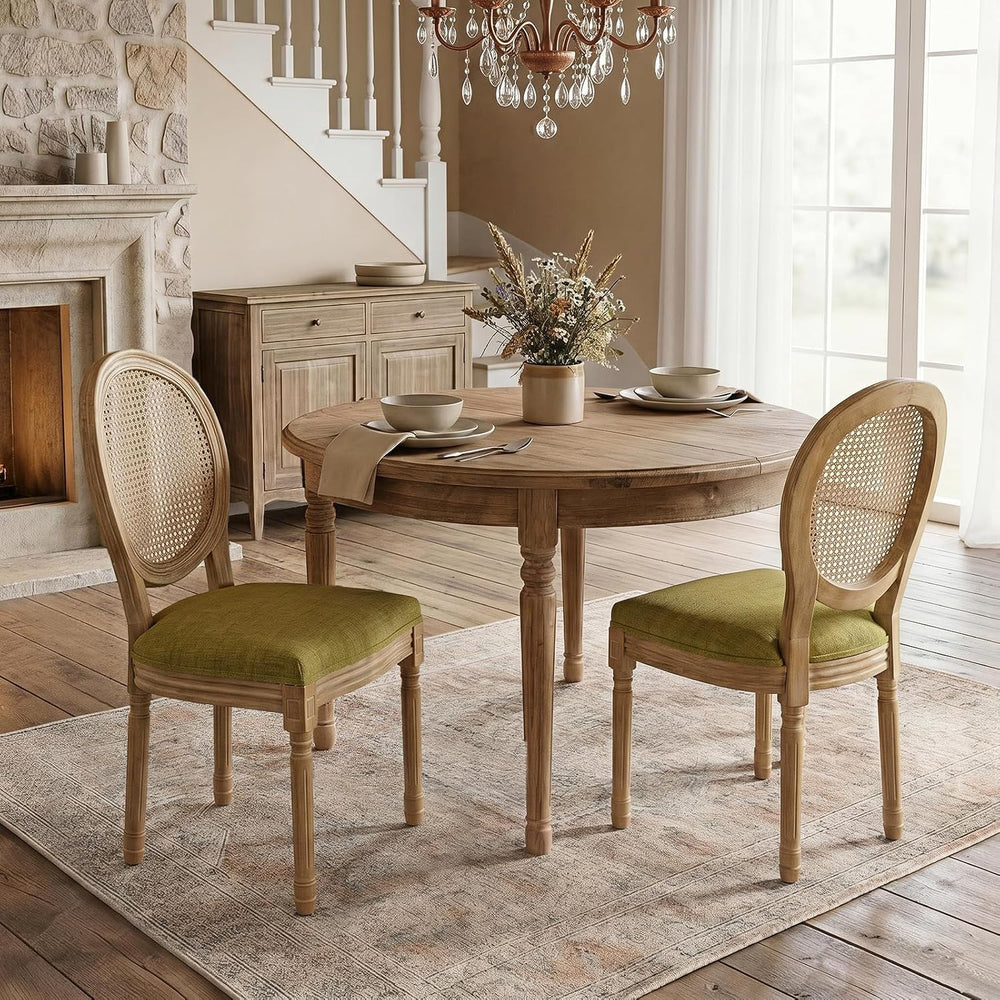 SoarFlash French Dining Chairs Set of 2, Vantage Dining Chair with Round Back...