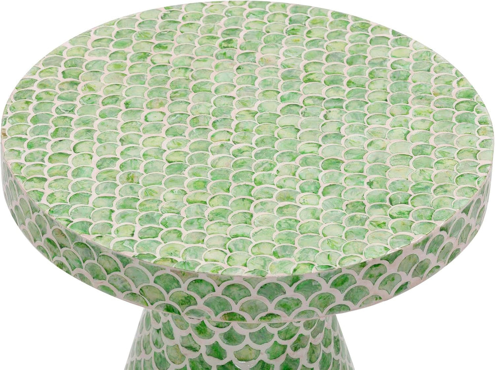 Tov Furniture Halio Green Shell Side Table