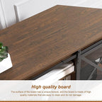HOMISSUE Corner TV Stand for 55 Inch TV, Rustic Corner Entertainment Center with Storage, Industrial Media Console Table with Sliding Barn Door, Entertainment Center for Living Room, Brown