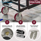 SY America 8" X 2" Casters Wheels,Heavy Duty Industrial Casters，Polyurethane on Aluminum Wheels,2 Rigid Casters,3200 LBS Load Capacity