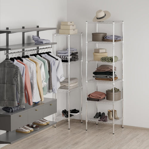 21" Deep x 24" Wide x 86" Height Wire Shelving Kit | 6-Tier | NSF Commercial Storage Rack Unit