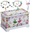 Kids Jewelry Box for Girls, Musical Jewelry Box, Kids Music Boxes - Plays Swan Lake - Perfect Dance Recital & Birthday Gifts for Girls 4-6 and 6-12