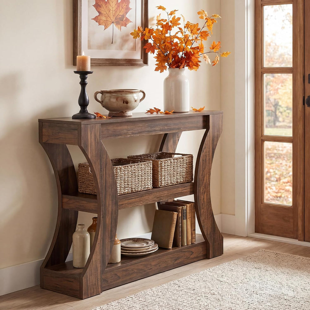 LITTLE TREE 41" Small Console Table for Entryway with Storage | Narrow S...