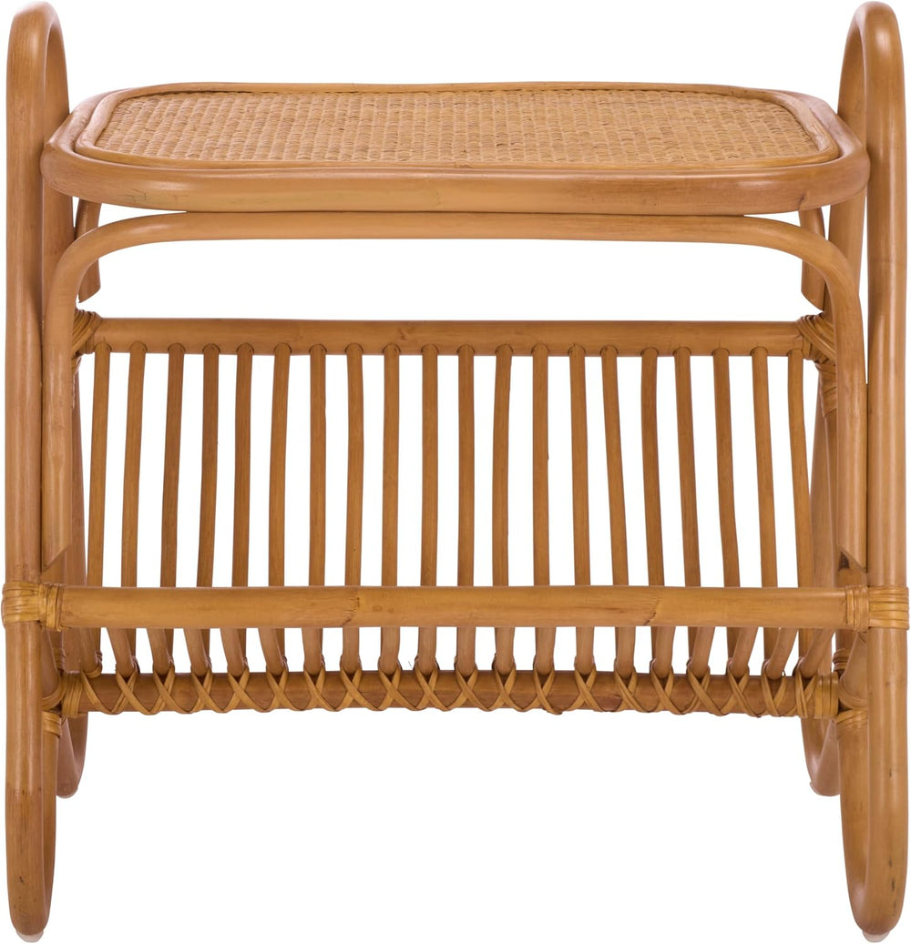 SAFAVIEH Couture Collection - Bayard Natural Rattan Accent Table, Side Table ...