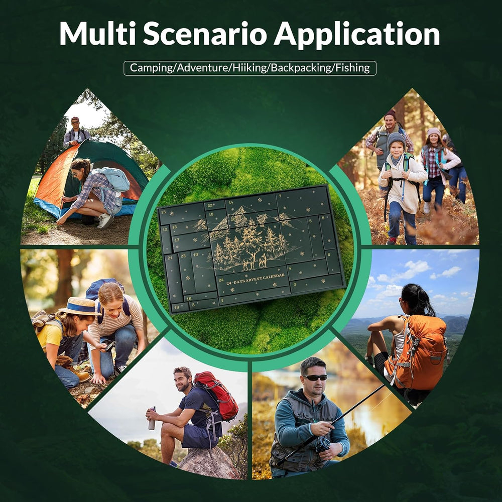Survival Kit Advent Calendar for Men 2026, Outdoor Emergency Gear