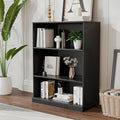 41" Wooden Book Shelf, 2 Shelf Bookcase, Modern Bookshelf with Adjustable Shelf for Home Office, Study Room, Black