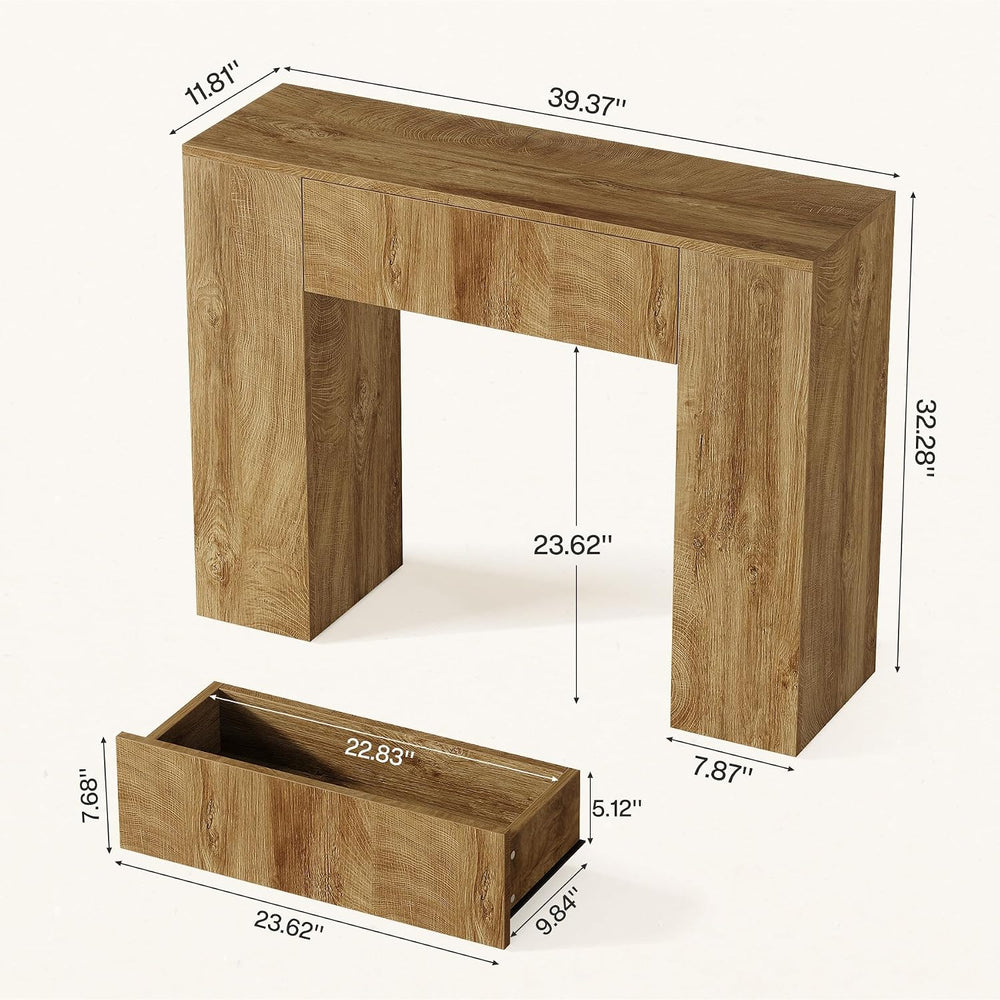 Tribesigns 39'' Farmhouse Console Table, Narrow Sofa Entryway Table w...