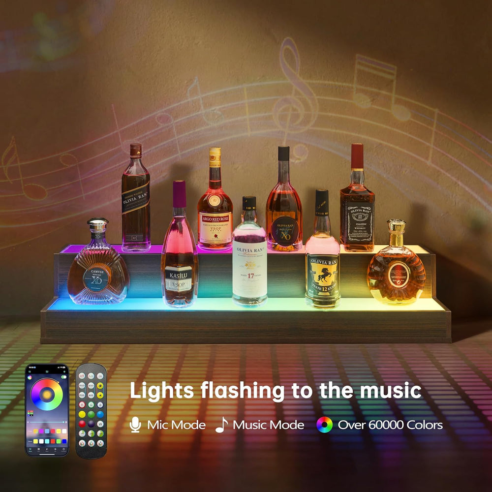 Cubehom Wine Rack LED Liquor Bottle Display Shelf for Home Bar Stand Decor | ...