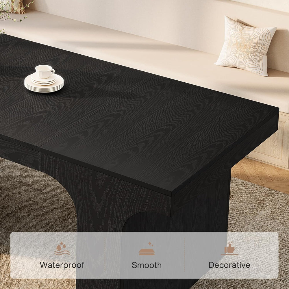 Tribesigns 71" Large Dining Table for 6-8, Farmhouse Kitchen Table, Rect...