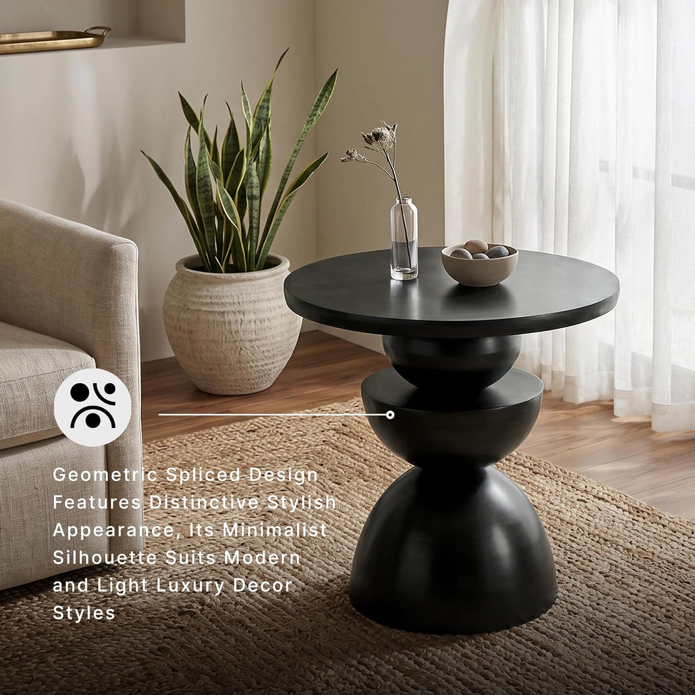 Signature Design by Ashley Kurtson Accent Table, Round Metal End Table with C...