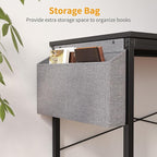 Cubiker Computer Desk 63 inch Home Office Writing Study Desk, Modern Simple Style Laptop Table with Storage Bag, Black