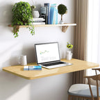 Laundry Folding Table, 40'' x 20'' Wooden Wall Mount Desk, Laundry Table for Folding Clothes, 40'' Length (Oak Color)