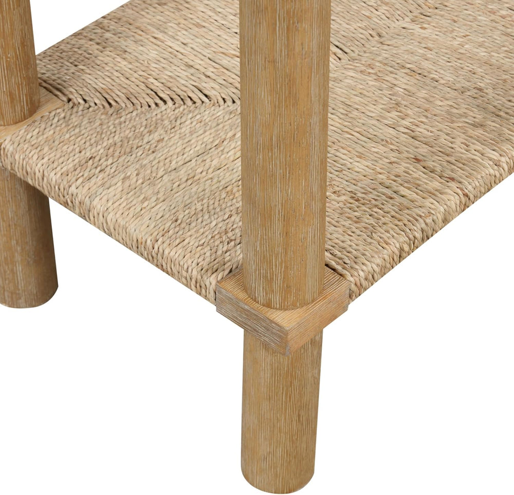 Nathan James Beacon Wooden Sofa Console Table with Drawers, Bohemian Entryway...