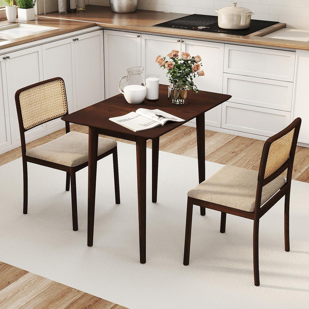 Giantex Dining Table for 2-4, 34" Rectangular Dinner Table with Solid Ru...