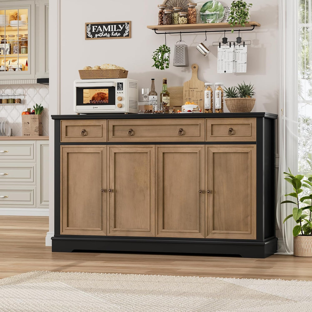 FINETONES Buffet Cabinet with Storage, 52.7" Large Sideboard Buffet Tabl...
