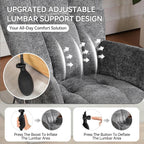 Rocking Chair with Airbag, Comfy Modern Reading & Nursing Nursery Rocking Chair Indoor, Cozy Upholstered Glider Rocker Chairs for Living Room Bedroom Offices, (Chenille, Dark Grey)