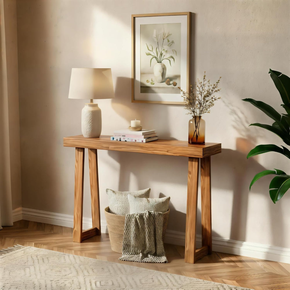 Plank+Beam Classic Console Table, 36 Inch, Pecan | Non-Toxic Finishes, Versat...