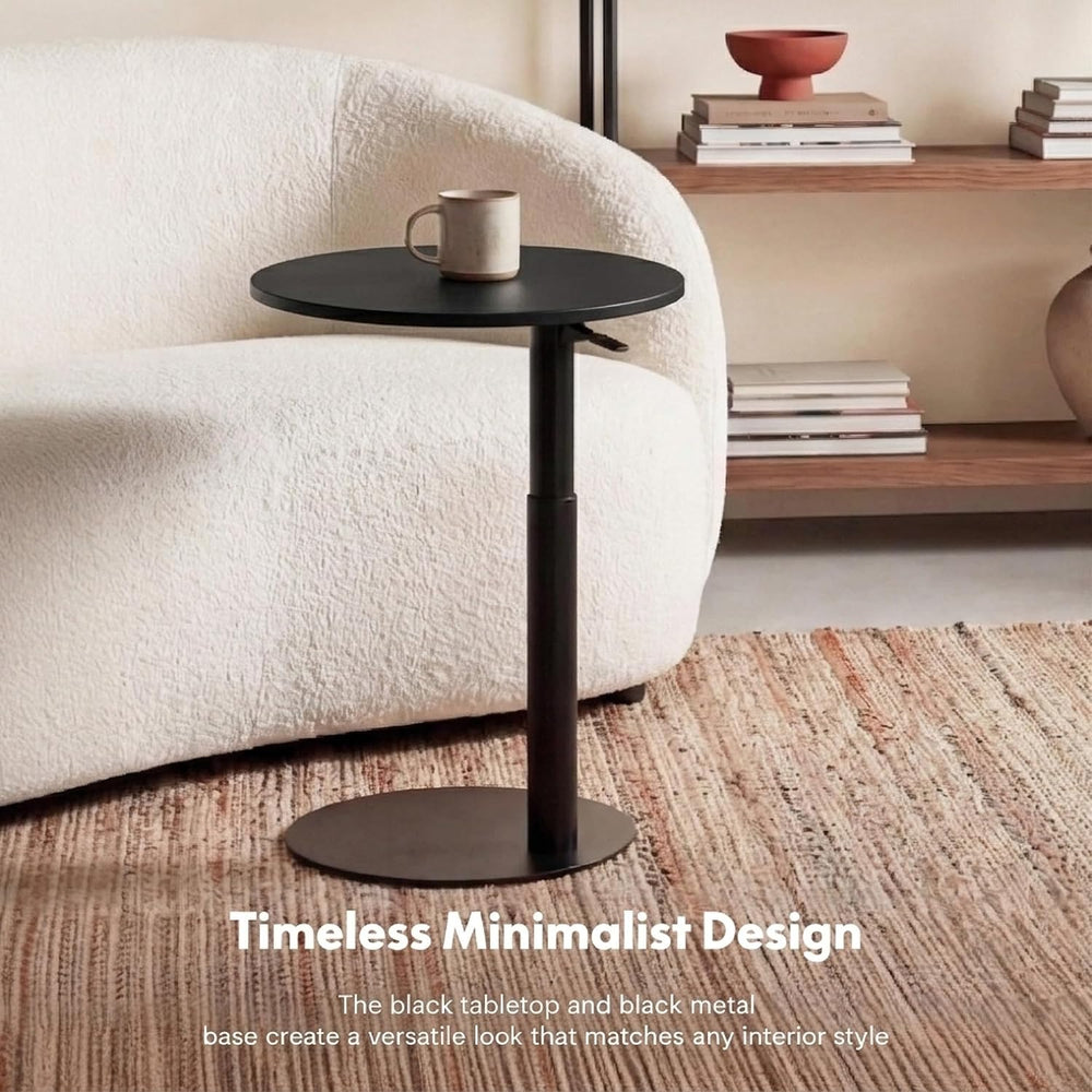 FLEXISPOT Adjustable Side Table, Round End Table for Couch & Bed, Stable ...
