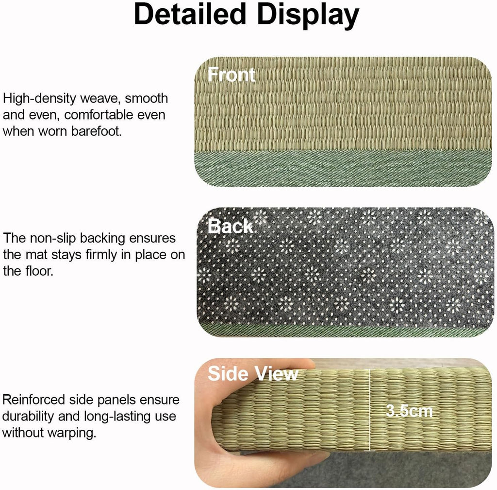 Japanese Tatami Mat, Tatami, Rug, Foldable Mattress, Roll up Rug, Japanese Floor Mattress, Floor Sleeping Japanese Futon Mattress, Meditation Yoga, Zen