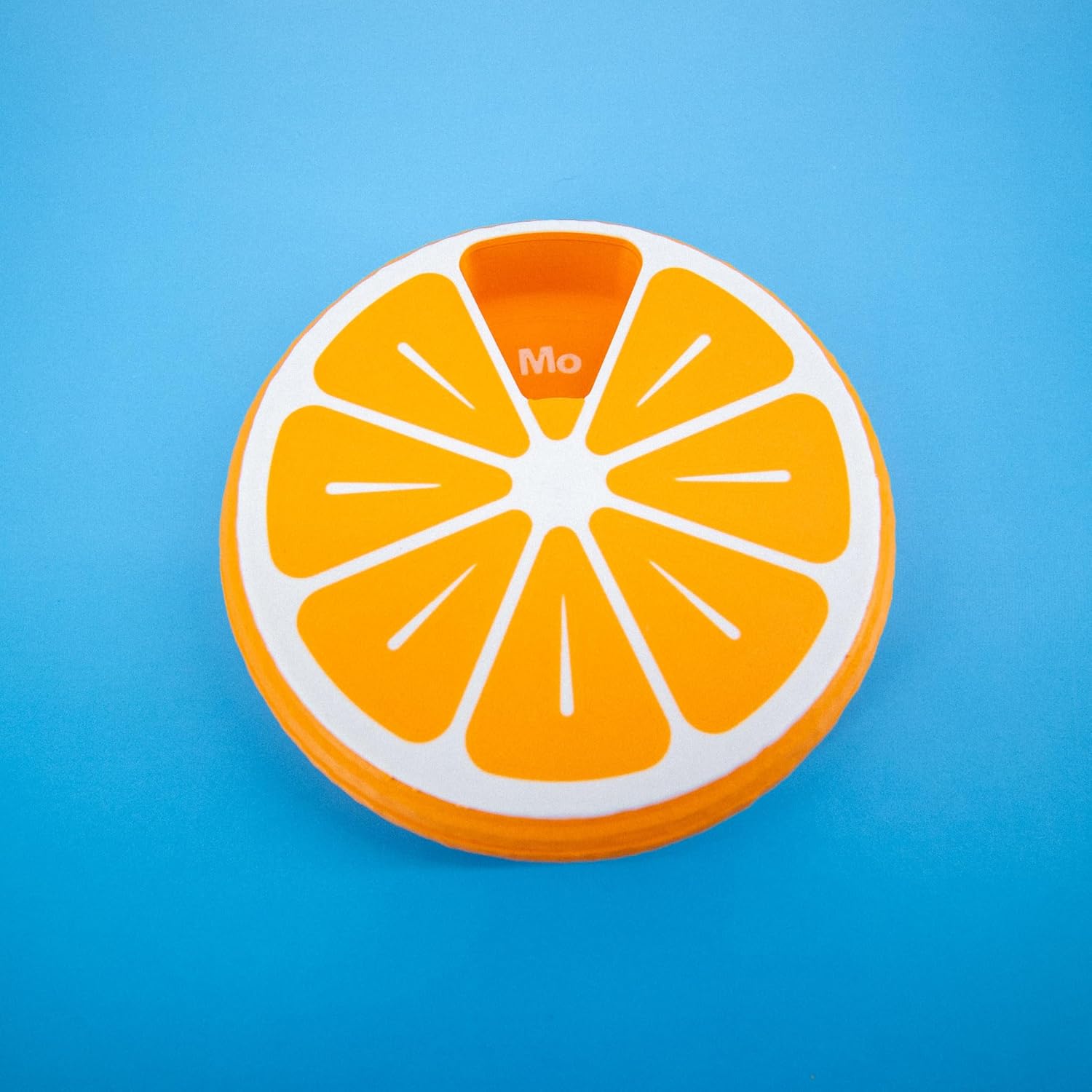 Pill Organizer 7 Day Large Citrus Box – Weekly Pill Organizer for Vitamins & Medicine, Cool Travel Pill Case, Portable 7-Day Pill Box (Orange)