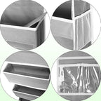 Over The Door Organizer Storage, 6 Shelf of Reinforcement Anti-Tilt Can Bear 44lb Bathroom Organization and Storage, Suitable for Bedroom, Pantry, Kitchen, Grey