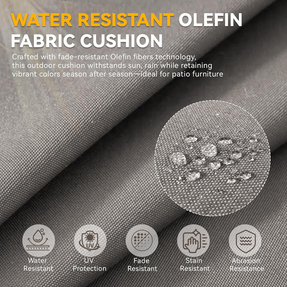 Outdoor Cushion for Patio Furniture - 6" Thick Outdoor Chair Cushions wi...